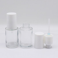 Botol kaca bulat lurus Matte bening 30/40/50 ml untuk kemasan Toner Gel/60/80/100 ml botol emulsi kaca