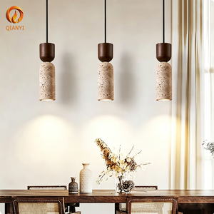 Lustre <span class=keywords><strong>scandinave</strong></span> en travertin jaune, style vintage simple, pour îlot de cuisine, table à manger, chevet, éclairage d'ambiance - Product Image 1