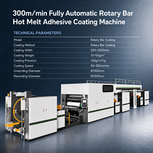 Machine <span class=keywords><strong>de</strong></span> revêtement adhésif thermofusible rotative entièrement automatique 300 m/min pour l'industrie des étiquettes et les produits variés - Product Image 3