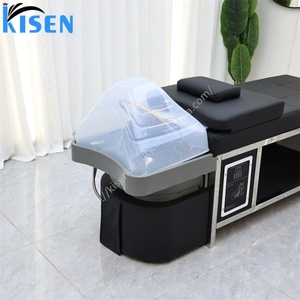 เก้าอี้นวดสระผมคุณภาพดี KISEN ปรับสีได้ตามต้องการ สำหรับทำทรีทเมนท์ศีรษะ เก้าอี้สปาสำหรับสระผม เฟอร์นิเจอร์ร้านเสริมสวย ทำจากวัสดุสังเคราะห์ - Product Image 4