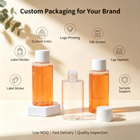 Bouteille en PET avec bouchon à vis pour shampoing et lotion, conteneur cosmétique rechargeable de 120 ml, 150 ml, 200 ml, 250 ml, 300 ml, avec couvercle blanc