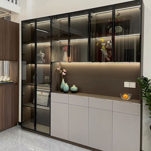 Personalizzato moderno armadietto del vino di alta qualità con luci a LED vetro porte curve angoli <span class=keywords><strong>casa</strong></span> Hotel soggiorno <span class=keywords><strong>casa</strong></span> <span class=keywords><strong>Bar</strong></span> mobili - Product Image 1