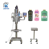 Machine de remplissage et d'emballage semi-automatique à vis sans fin pour poudre de talc et poudre corporelle, formats 500g, 1kg, 2kg, 5kg, en Doypack