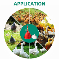 Abreuvoir automatique Plasson Bell pour volailles, abreuvoir pour poulets et canards, bol à eau en plastique rouge épaissi