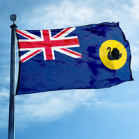 Drapeau australien personnalisé en polyester imperméable imprimé pour l'extérieur, 3x5 pieds, vente en gros, pas cher