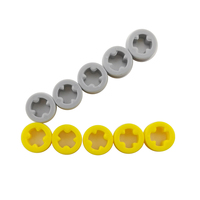 Buje de Eje Sólido de ABS 1/2, Bloques de Construcción MOC Multicolor de Venta Caliente, Piezas de Repuesto para Ensamblaje de Modelos No.32123