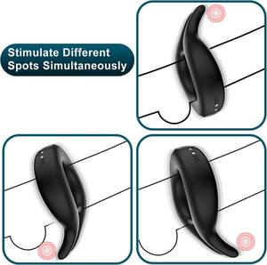 Wholesale Stretchy Butterfly Vibrating Cock <strong>Ring</strong> Penis <strong>Rings</strong> <strong>for</strong> Couple Silicone Rechargeable Two Motors Cock <strong>Ring</strong> <strong>for</strong> <strong>Man</strong> - Product Image 3