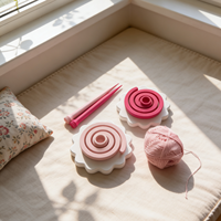Nouveau Kit de Tricot Atmosphérique aux Couleurs Macaron, Outils Créatifs pour Fil en Bobine, Impression 3D Jiangsu 12+ ans