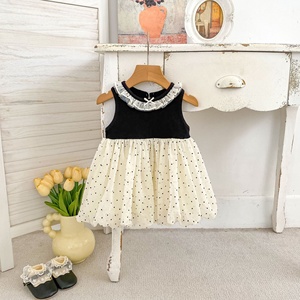 Vestido de Niña sin Mangas con Estampado de Lunares, Vestido de Princesa para Fiestas de Cumpleaños y Uso Diario - Product Image 2