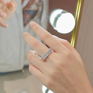 Huazhong Gem 18K 14K White Gold Emerald Cut Lab Grown Diamond IGI Diamond Wedding Fashion <b>Ring</b> Factory Wholesale Price - Product Image 1