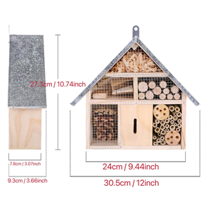 Natural madeira inseto casa estilo clássico abelha ao ar livre e joaninha Hotel pendurado design - Product Image 3
