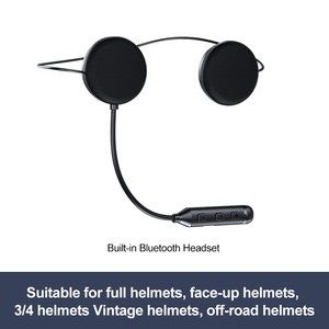 Auriculares para Casco Y1 con Control por Voz, Unidad de Altavoz de 30 mm, Auriculares Bluetooth para Motocicleta con Altavoz de Volumen Máximo - Product Image 6