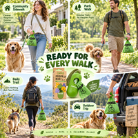 Sacs à déjections canines compostables en gros, sacs biodégradables en amidon de maïs pour animaux de compagnie, pour les promenades quotidiennes