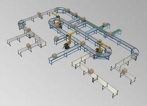 Machine <span class=keywords><strong>de</strong></span> chargement et <span class=keywords><strong>de</strong></span> déchargement <span class=keywords><strong>de</strong></span> conteneurs intelligente WANGMAN, convoyeurs à rouleaux droits avec trieuse à roues électriques - Product Image 2
