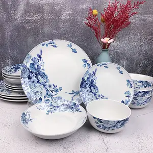 Blanc chine mariage nordique cuisine assiettes à manger plats dîner ensemble luxe vaisselle porcelaine céramique vaisselle ensembles