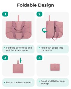Foldable Tote Bag for Women Lightweight <b>Nylon</b> Quilted <b>Handbag</b> for Beach Work Business - Product Image 3