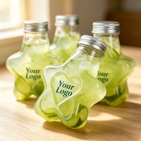 Offre Spéciale – Bouteille Écologique Jetable en PET de 330 ml en Forme d'Étoile, Qualité Alimentaire, pour Boissons Énergisantes, Thé Boba, Sodas, Jus – Idéale pour la Vente au Détail et les Cadeaux