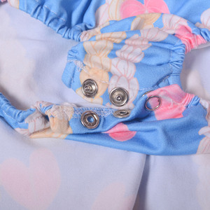 Ga-15 Mono para niña con estampado de leopardo, busto elástico antiarrugas, tirantes ajustables con hebilla y falda de doble capa - Product Image 2