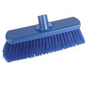 Ergonomic Flat Broom with <b>Bamboo</b> <b>Brush</b> and Plastic Telescopic Handle for Tight Corners in Apartments & Hotel Rooms - Product Image 3