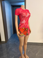 G99999C 2026 Summer Hot Sale Women Print Mesh Dress