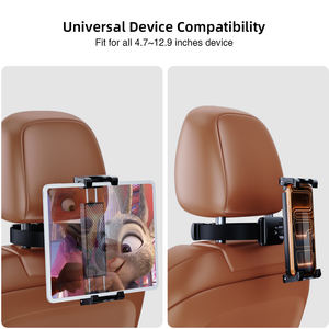 Support de <span class=keywords><strong>tablette</strong></span> pour appuie-tête de voiture réglable à 360 degrés, support de siège arrière de voiture, sangle flexible, support d'appuie-tête pour iPad - Product Image 4