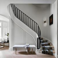 Rampe d'escalier en fer forgé pour duplex, anti-rouille, luxe, pour villa, intérieur