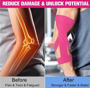 Cinta de Kinesiología de Algodón Precortada al por Mayor Shuangan, Impermeable, Transpirable y Elástica para Alivio del Dolor y Soporte del Codo - Product Image 4