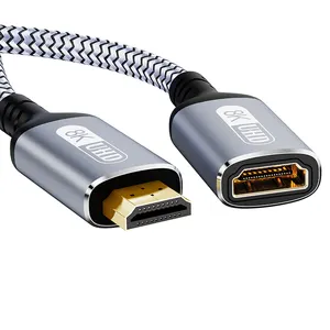 울트라 HD 8K HDMI 연장 케이블 남성 여성 오디오 비디오 케이블 소니 TV 용 HDMI 2.1 케이블 코드