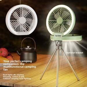 Electric Foldable Mini Desktop Fan Brushless Motor 5-Speed Settings LED Night Light Button Control 1200mAh Battery <b>Car</b> Outdoor - Product Image 2
