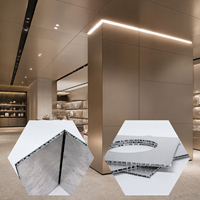 Panneau en nid d'abeille en aluminium recouvert de PVDF |   Panneau de mur rideau |   Revêtement de décoration architecturale |   Vente directe d'usine