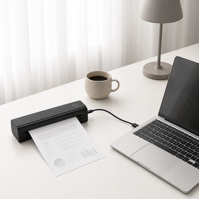 A4 Thermal Printer N80  USB Inkless Portable for Student Online Course Distance Learning Homework Document
