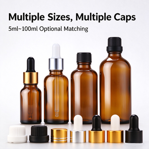 Emballage de boîte en papier de luxe avec logo personnalisé, flacons compte-gouttes en verre ambré de 1 oz (30 ml) avec impression sérigraphique pour huiles essentielles et sérums - Product Image 3