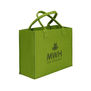 Sac fourre-tout en feutre recyclé écologique motif grenouille, personnalisable avec logo, vente en gros, directement de l'usine, pour courses et shopping - Product Image 5