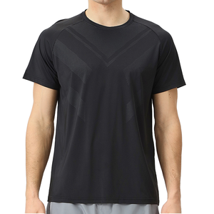Vente en gros été imprimé 90% polyester 10% élasthanne respirant séchage rapide t-shirts d'entraînement pour hommes salle de sport personnalisée - Product Image 2
