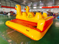 2024 année remorqueur gonflable canard bateau eau canapé ski nautique bateau Sports nautiques jouet jaune canard Animal bateau