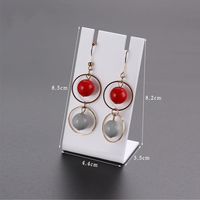 Support de présentation pour boucles d'oreilles et colliers en acrylique transparent noir et blanc de haute qualité