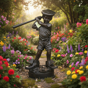 Decoración de jardín de artesanía de metal pequeño golfista estatua jim davidson esculturas de bronce - Product Image 6