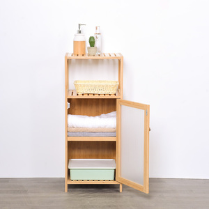 <strong>Bathroom</strong> Floor Cabinet <strong>Bathroom</strong> <strong>Storage</strong> Organizer Rack Stand Multifunctional Bamboo <strong>Corner</strong> <strong>Unit</strong> - Product Image 3