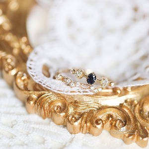 Bague ovale en pierre de sable bleue de luxe légère pour femmes, style rétro japonais, ciel nocturne étoilé, flamme bleue des Caraïbes - Product Image 2