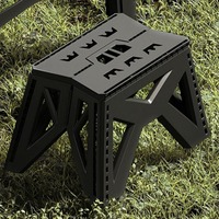 Ensemble de table et de chaises de camping en plastique portable, table pliante d'extérieur au design minimaliste