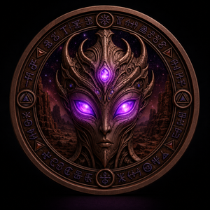 Koin Tembaga Murni 999 1 oz Seri Alien Berwarna Efek Cahaya High-Relief  Dunia Semesta Warna-warni Edisi Kolektor Koin Tembaga - Product Image 6