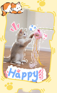 Ciondolo a tema animale per <span class=keywords><strong>bambina</strong></span>, a forma di gatto, in peluche, confezione a sorpresa, accessorio per borsa, prodotto per bambini di tre anni - Product Image 6