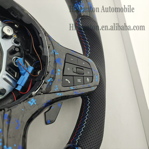 พวงมาลัยรถยนต์หนังแท้แบบเจาะรู คาร์บอนไฟเบอร์ฟอร์จ รุ่นใหม่มาแรง สำหรับ BMW G20 G30 G01 ซีรีส์ 3 ซีรีส์ 5 - Product Image 3