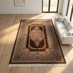Alfombra de Seda Moderna Hecha a Mano para Interiores de Hotel, Alfombra de Primera Calidad con Nudos Hechos a Mano, Diseño Personalizado, Antideslizante, Lavable, Decoración Elegante - Product Image 4