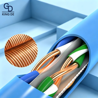 Cable LAN Cat6A UTP FTP SFTP 23AWG de Cobre Sólido de Alta Velocidad para Cámaras CCTV y Redes Domésticas PoE