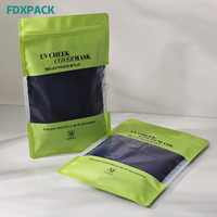 Fournisseur d'emballages de masques faciaux en sachet avec logo d'usine, sachets transparents personnalisés imprimés avec fermeture éclair pour masques faciaux