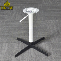 Métal noir aluminium jambe croisée hauteur de levage réglable pivotant café salle à manger café école jambe de Table