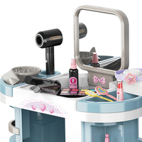 Ensemble de jeu de salon de beauté pour filles de haute qualité, 54 pièces, avec accessoires de maquillage, jouets de coiffeuse pour enfants