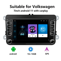 Écran tactile capacitif IPS 7 pouces, 2din, multimédia, BT, TF, Radio FM, Autoradio, lecteur DVD de voiture MP5 avec Carplay pour VW