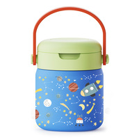 Boîte à lunch isolée en acier inoxydable 12oz transfrontalière poignée sur mesure conception pliable réservoir fumant double couche nouveau